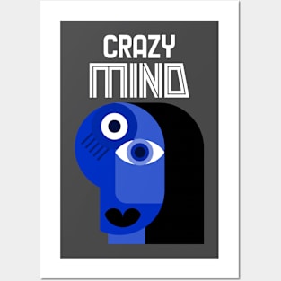 Crazy mind Tee Posters and Art